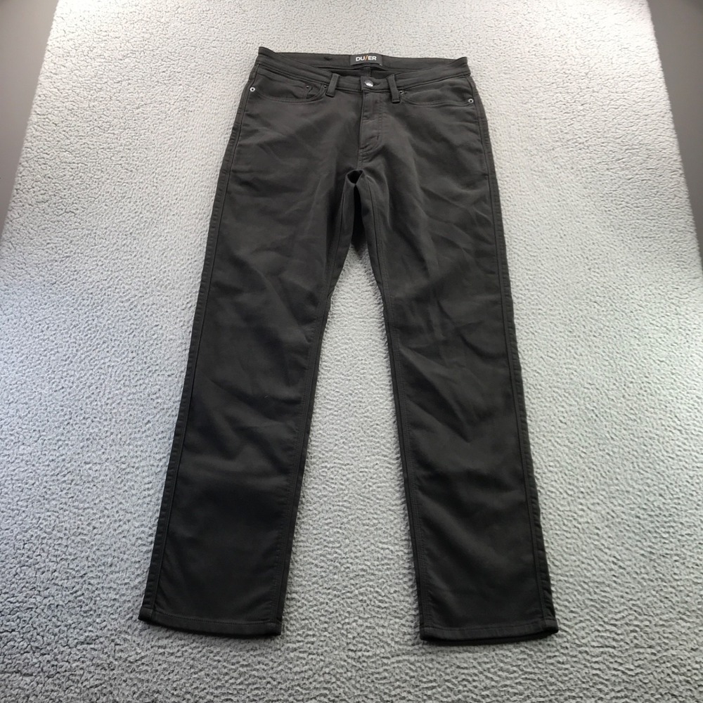DU/UR Pants Mens 32x32 Slate Straight 5 Pocket No Sweat Chino Trouser Comfort
